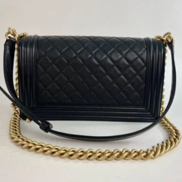 NWT - Chanel Boy Black Handbag Caviar in New Medium - Picture 2 of 10